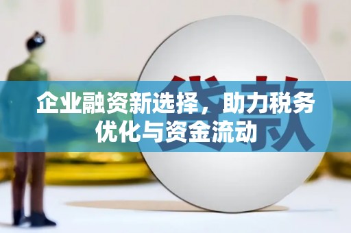 崆峒企业融资新选择，助力税务优化与资金流动