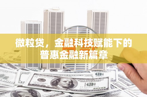 崆峒微粒贷，金融科技赋能下的普惠金融新篇章