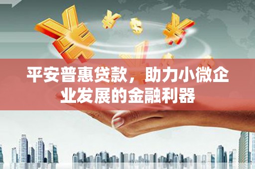崆峒平安普惠贷款，助力小微企业发展的金融利器