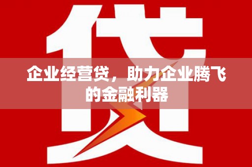 崆峒企业经营贷，助力企业腾飞的金融利器