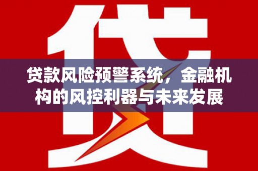 崆峒贷款风险预警系统，金融机构的风控利器与未来发展