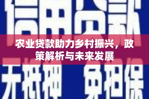 崆峒农业贷款助力乡村振兴，政策解析与未来发展