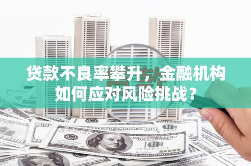 崆峒贷款不良率攀升，金融机构如何应对风险挑战？