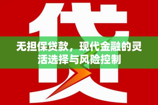 崆峒无担保贷款，现代金融的灵活选择与风险控制