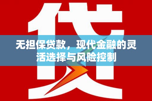 崆峒无担保贷款，现代金融的灵活选择与风险控制