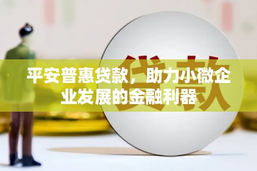 崆峒平安普惠贷款，助力小微企业发展的金融利器