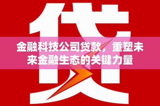 崆峒金融科技公司贷款，重塑未来金融生态的关键力量