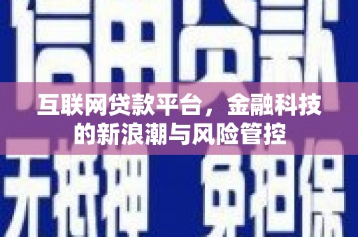 崆峒互联网贷款平台，金融科技的新浪潮与风险管控
