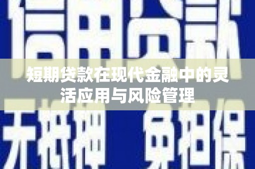 崆峒短期贷款在现代金融中的灵活应用与风险管理